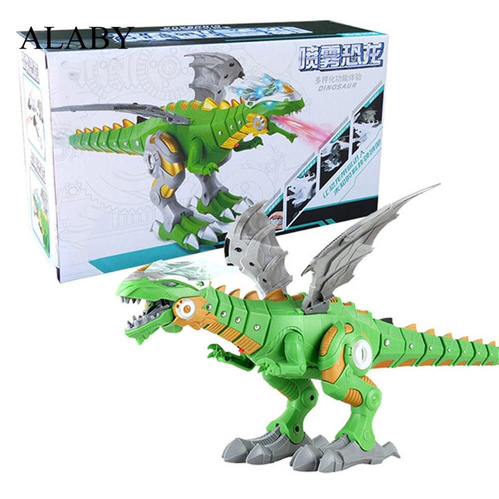 Intelligent Dinosaur Model Alaby Electric Mechanical Spray Dinosaur Electric Toy Children Hobby Toys Cartoon Electronic Walking