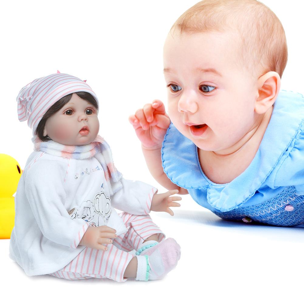 NPK Reborn 55CM Weiches Silikon Neugeborenen-Babypuppen Spielzeug Große Lebensechte Puppen