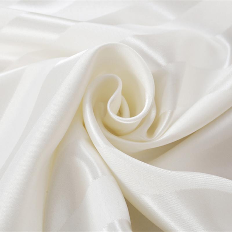 Imitation Silk Satin Stripes Pillowcase Queen High-quality Jacquard King Size Pillow Cover Home Pillow Cases Envelope Closure