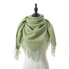 New Solid Color Wool Square Scarf Women's Imitation Cashmere Autumn and Winter Warm Scarf Cashmere Shawl