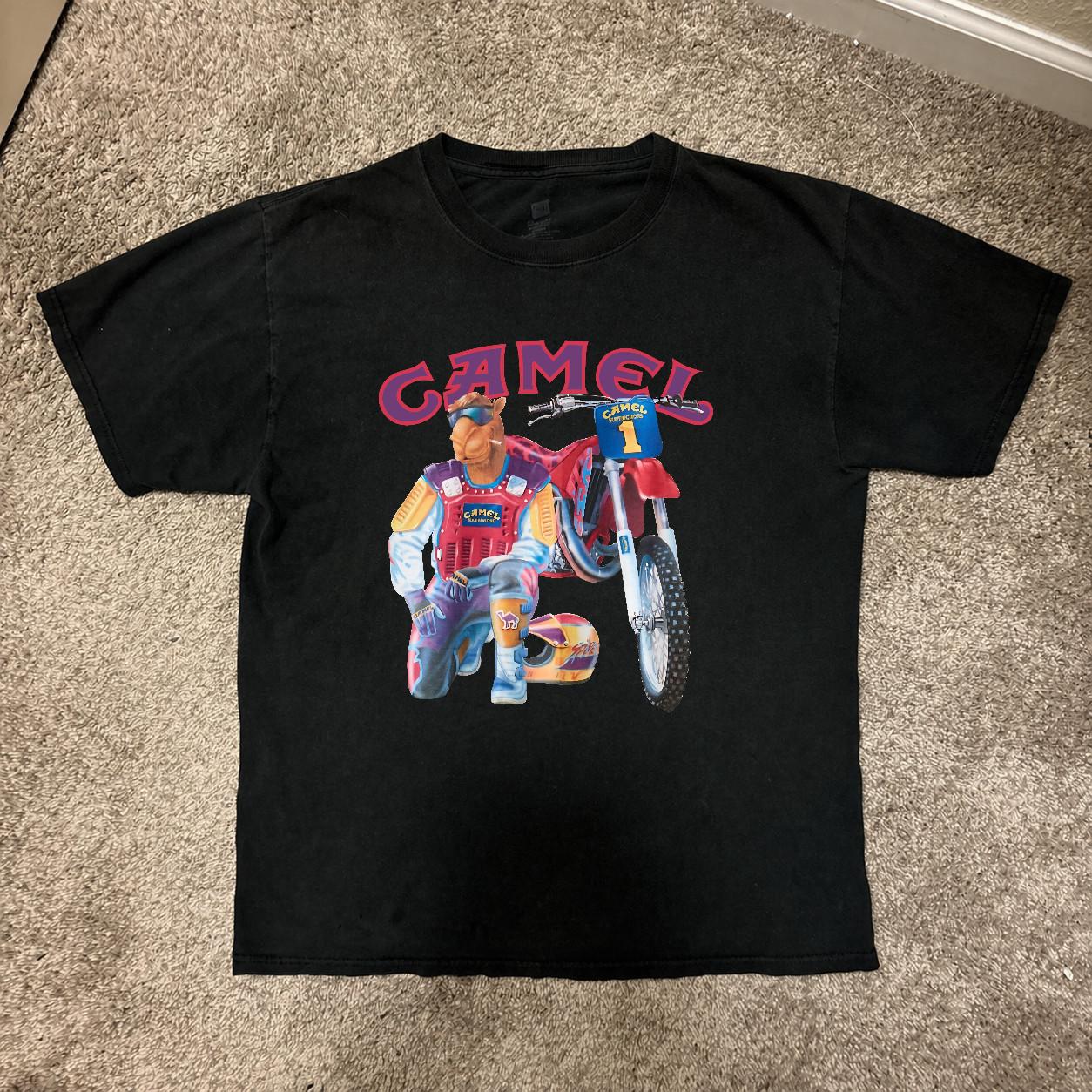 Vintage 1993 Camel Supercross Racing Graphic T-Shirt, Unisex, Sizes S-5XL S разноцветный