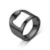 Men's Stainless Steel Bottle Opener Ring - Creative Finger Jewelry, Douyin Style