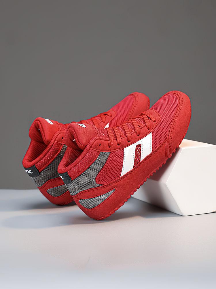 

Профессиональная боксерская обувь, новая мужская и женская удобная нескользящая тренировочная обувь, специальная обувь для соревнований по боевым искусствам 42 красный