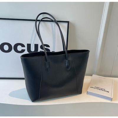 Tote Bag Large Capacity Handbag Women's New Fashionable Simple Solid Color Large Bag Shoulder Bag