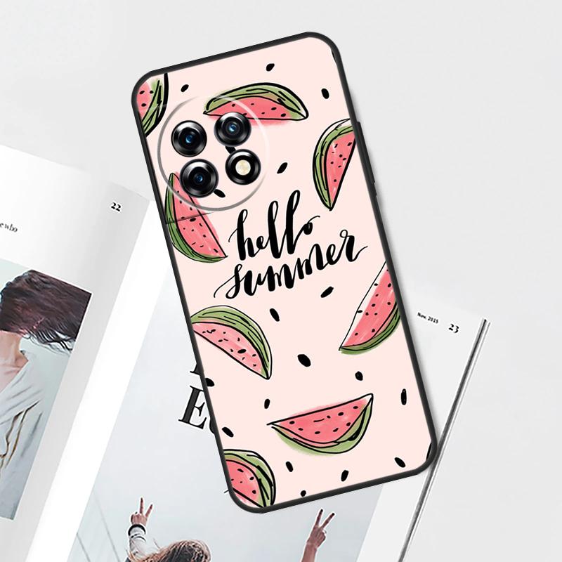 Cute Summer Fruit Watermelon Case For OnePlus Nord N30 N20 N10 CE 2 3 Lite 2T OnePlus 10T 12R 10R 8 9 10 Pro 11 12 Cover