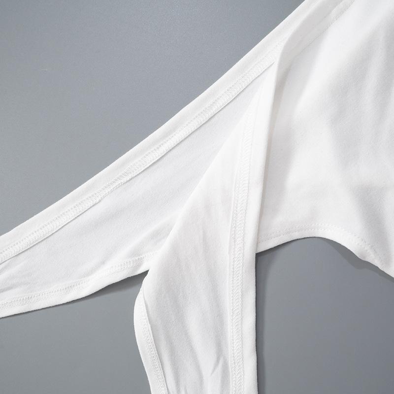 2025 Women'S Summer Ins Style New Shrink Pleated One-Shoulder Crop Top Backless Twist Tie Asymmetric T-Shirt Casual Top