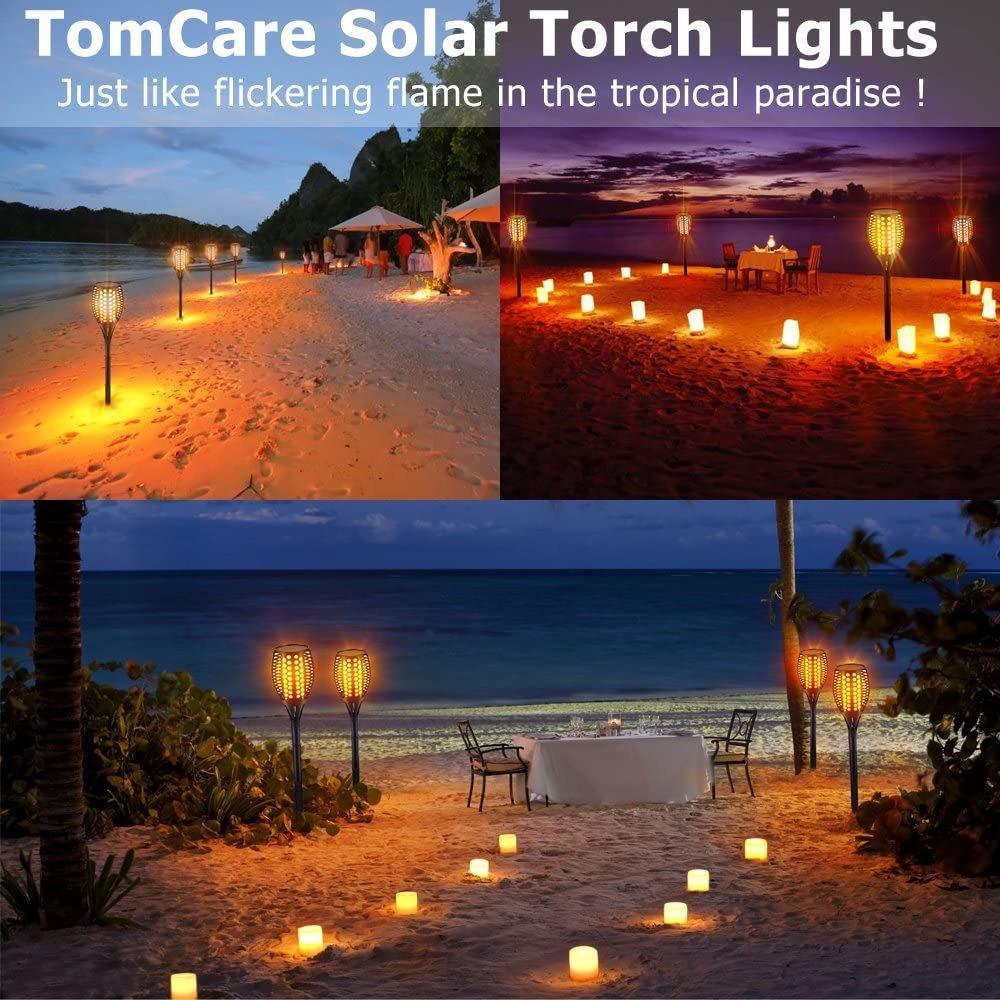 Flame Flickering Garden Solar Lights Led Outdoor Waterproof Lawn Lamps Gift