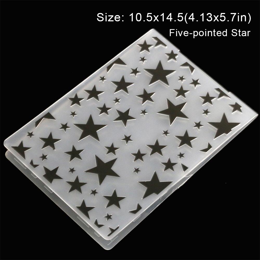 15 Styles Plastic Embossing Folder Template Molds Stamp Stencils DIY Handmade Art Craft Supplies Fondant Cake Decorating Mold