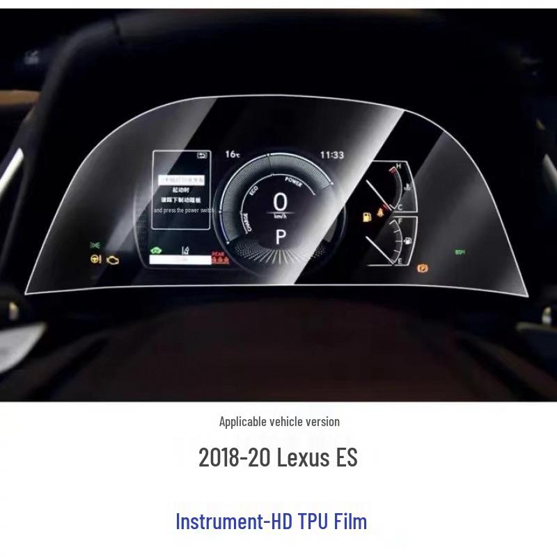 Lexus ES 2018-2024 Interior Protection Film: TPU Console, Screen, Gear Shift & Door Stickers