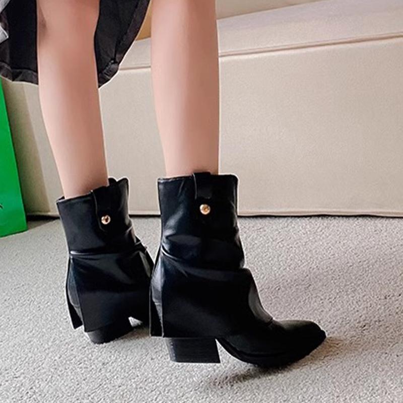 Pointed Toe Women Leather Snow Ankle Women Designer Fashion Elegant Chelsea Boots Women 2025 Trend New Winter Cozy Botas Mujer
