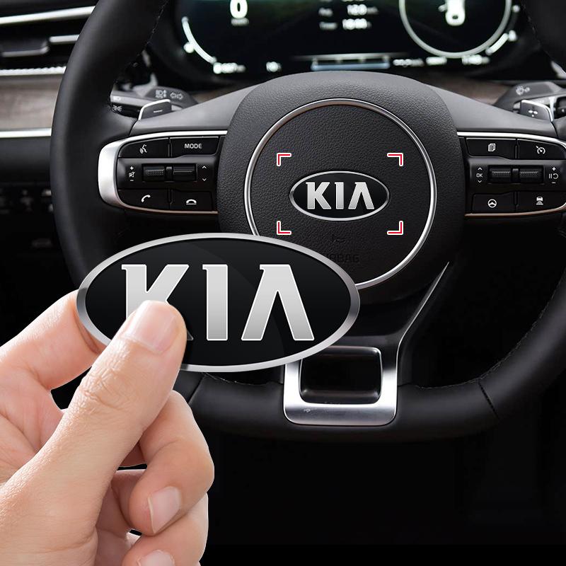 1Pcs Car Steering Wheel Sticker Emblem Decal Badge Decoration For KIA Ceed Rio Sportage R K3 K4 K5 K6 K7 K8 Ceed Sorento Cerato Optima