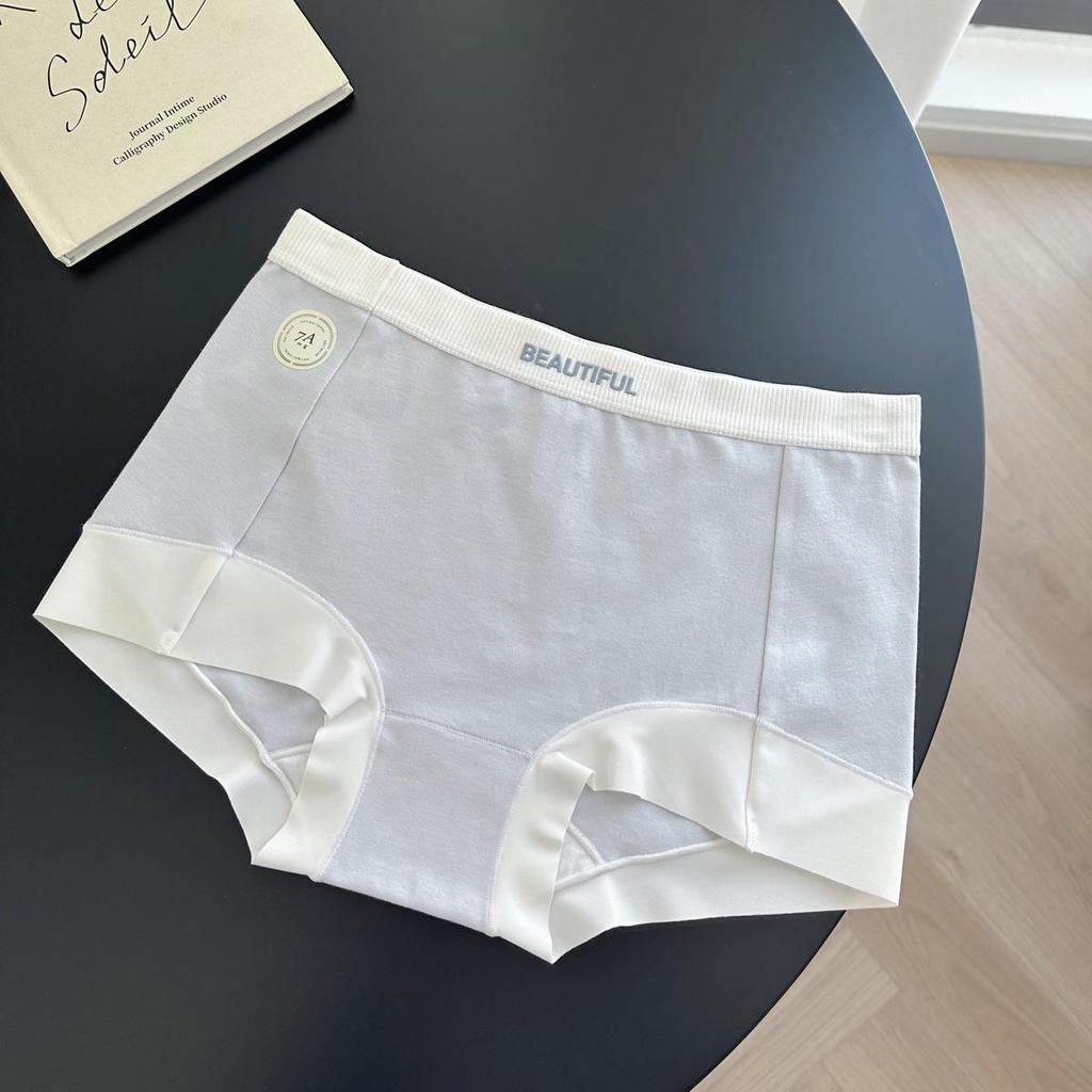 6200 All-Cotton 7A Antibacterial Women's Mid-Waist Boxer Briefs 2-in-1 Safety Pants