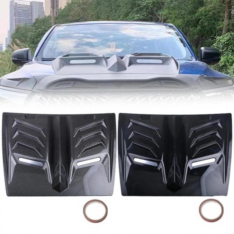 Car Air Flow Intake Hood Scoops Vents Center Side Hood Scoops Decorative Cover Automotive Accessories Easy Installation