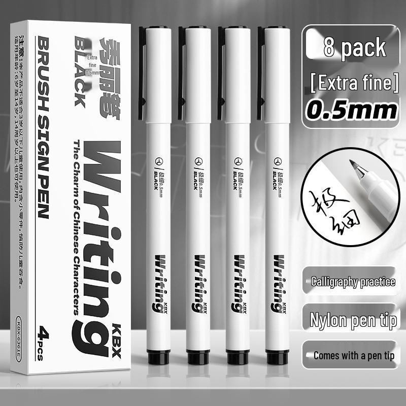 Elegant Calligraphy Brush Pen - Student & Adult Beginner, Fountain Pen Style with Soft Tip for Regular Script