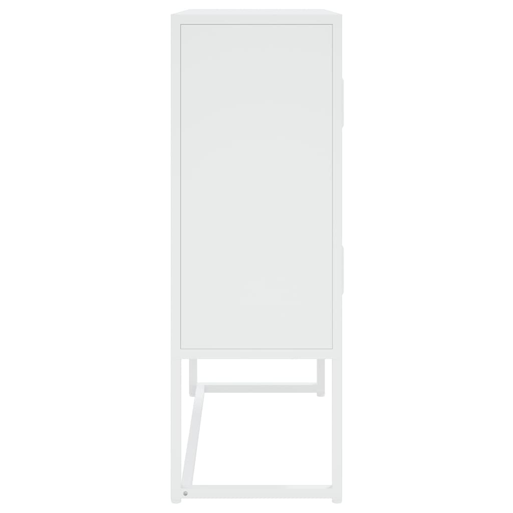 Highboard White 80 x 35 x 100 cm Steel