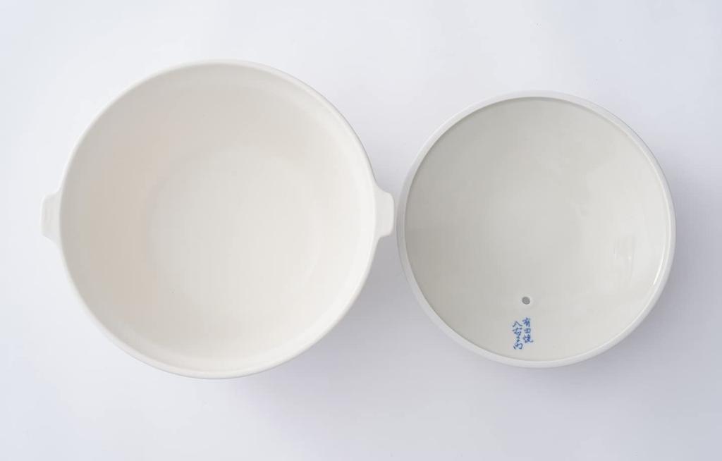 Yaemon Kiln Daikei Only Bowl, All-Purpose Cooking Pot, Oven, and Microwave Safe, Lightweight and Easy To Use, Arita Ware, Ivory, HJ-05