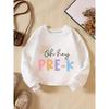 Kids Sweatshirt In The Back-To-School Season, Wear Round-Neck Sweatshirts Featuring Creative Letter Designs, Perfect for Casual Outings