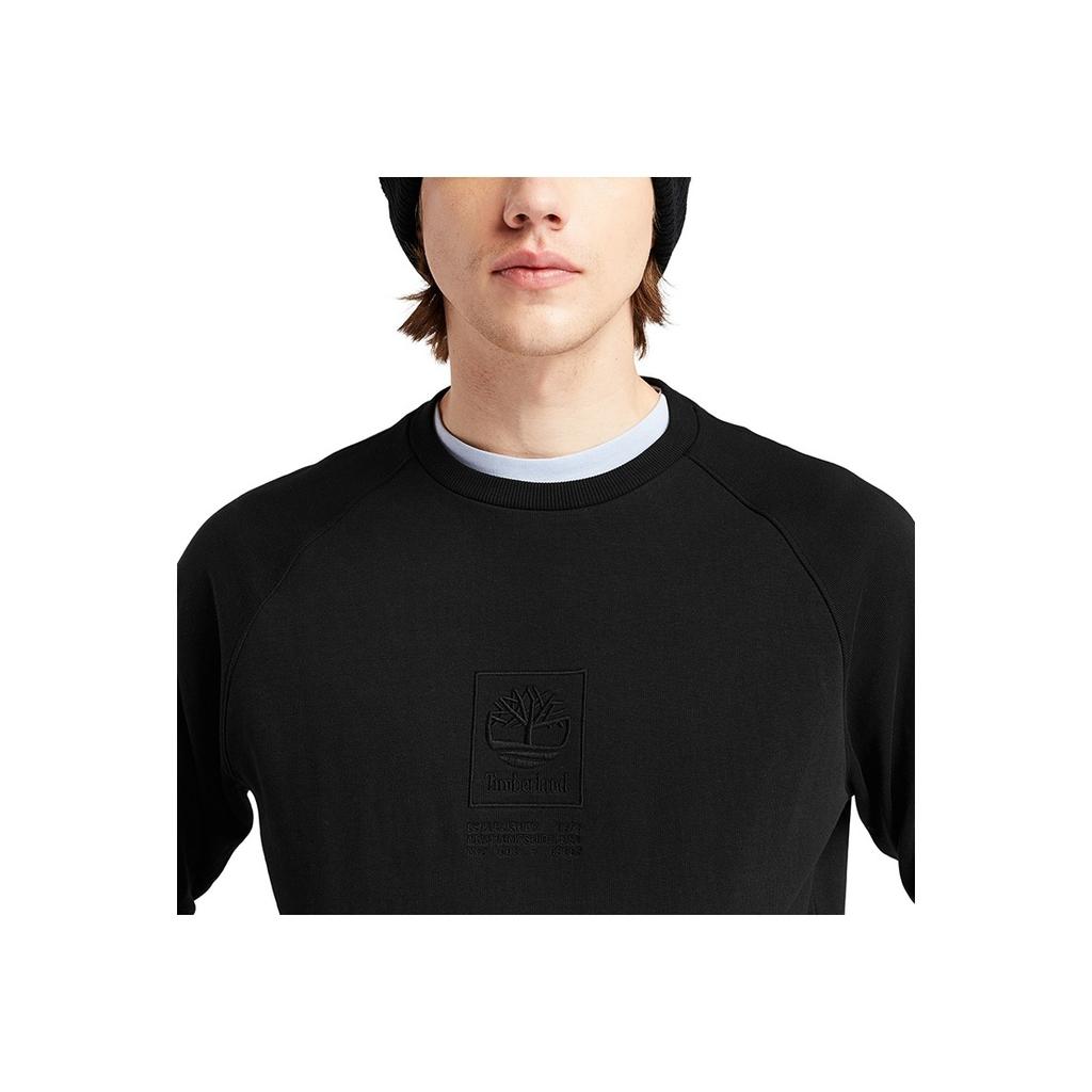 Timberland Embroidered Logo Casual Crewneck Sweatshirt Men sweatshirt Black A2D3J-001