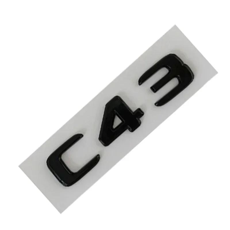 

3D ABS Chrome Glossy BlacK Car Rear Trunk Letters Badge Sticker For C63 C43 C63 G65 W205 W204 G65 W463 Emblem Logo Accessories