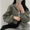 Vintage workwear drawstring short baseball jacket coat for women with a high-end, niche outerwear design