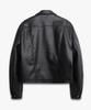 DOFFJASON Contour Crop Leather Jacket Black