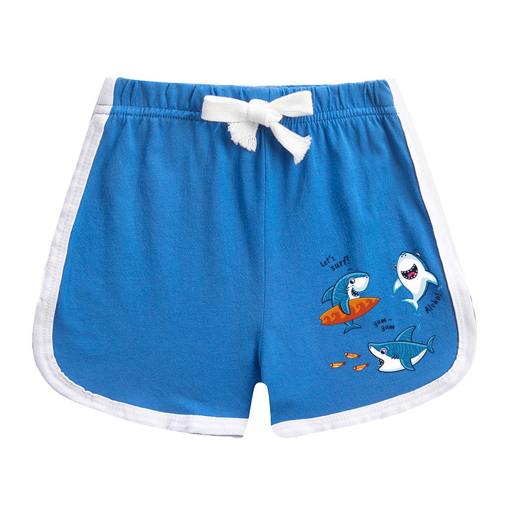 Baby Shark Boys & Girls Cotton Summer Set 2025: Cartoon Short Sleeve T-shirt & Shorts Two-Piece