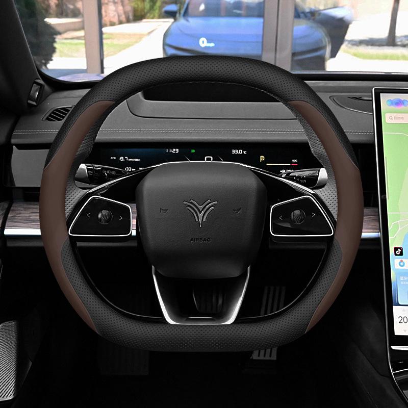 Nezha GT Steering Wheel Cover for 22/24 Models: Ultra-thin Handlebar Cover for Nezha S, V, L, U, AYA, N01, X