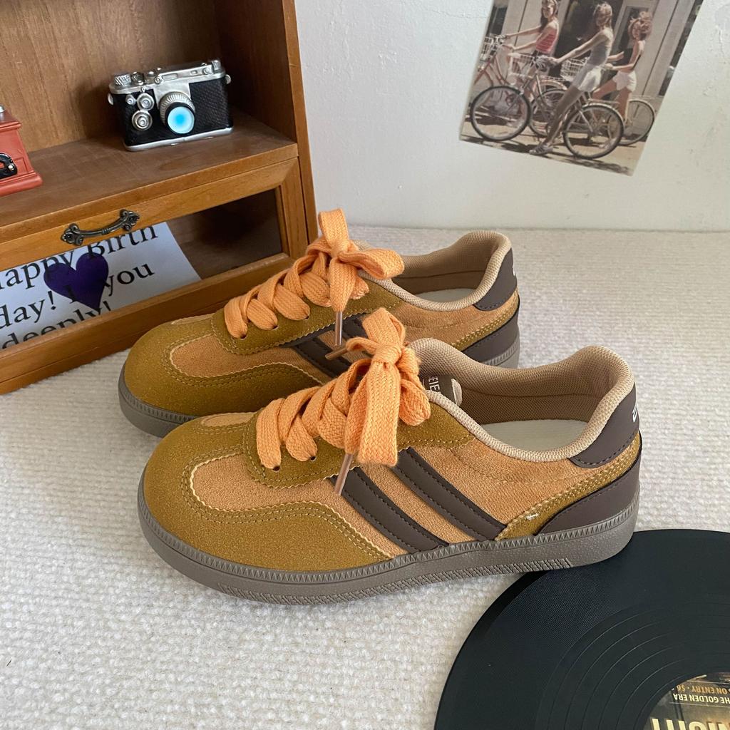 BE-6753 Latex Insole/pair of Shoelaces, Mango Head, German Training Shoes, Women's 2024 New Niche Popular Lightweight Board Shoes