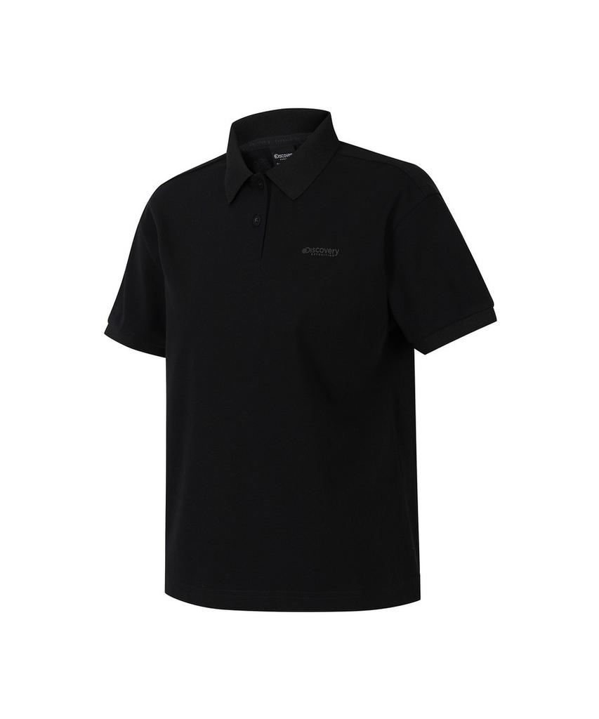 DISCOVERY EXPEDITION Women'S Semi-Crop Polo Shirt (Black)