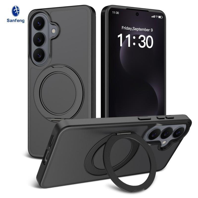 Factory Applicable S26 Series Rotary Bracket Phone Case S25 Magnetic Matte Pc+tpu Drop Resistance Protective Cover