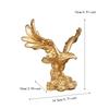 Resin Eagle Figurine Desktop Statue Decor Animal Sculpture Decorative Handmade Golden Color for Libraries Retro Eagle Sculpture