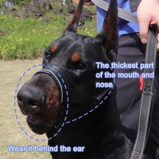 No-Pull Dog Head Collar Adjustable Dog Head Halter with Padded Nose