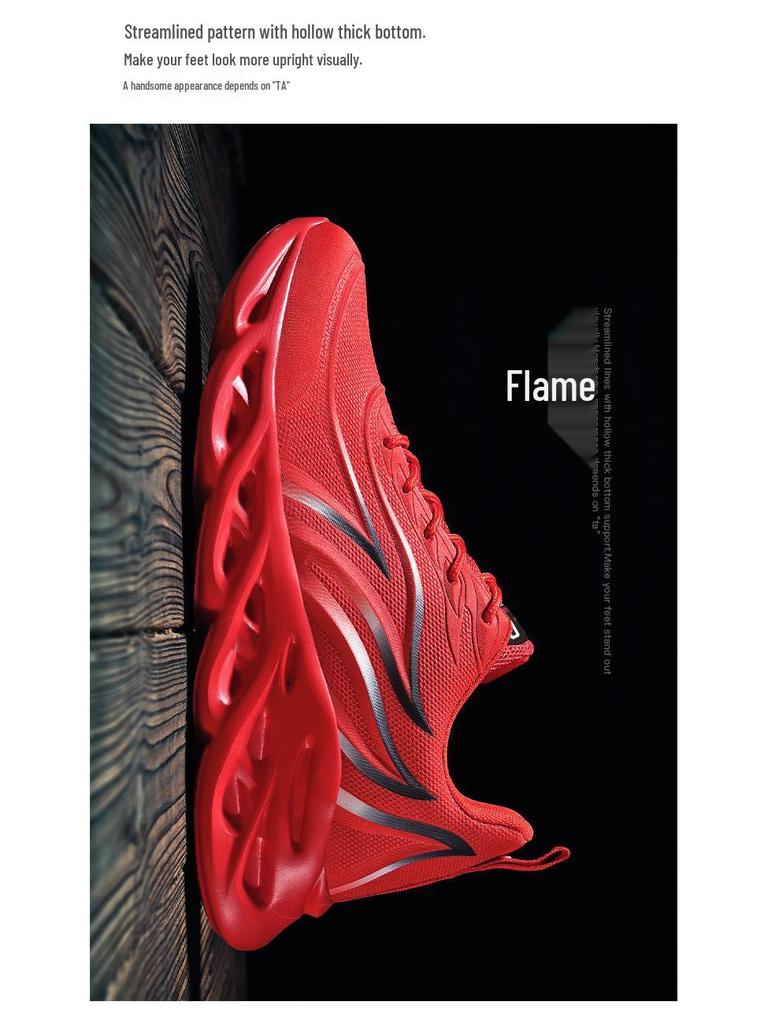 Men's Cross-Border Korean Style Running Shoes - Breathable, Casual Lace-up Sports Footwear