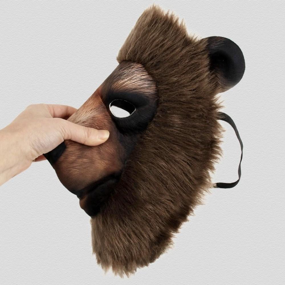 Realistic Animal Face Mask Funny Bear Mask Headdress Sheep Mask Stage Play
