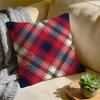 Cushion Cover Washed Linen Soft Breathable Decorative Case for Sofa Home Pillow Cover Nordic Scottish Pattern Tartan