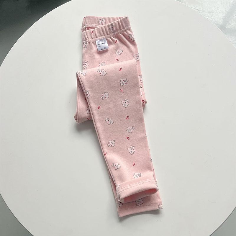 Flickleggings Höst Vinter Byxor För Barn Tjock Bomull Elastiska Barnbyxor Mångsidiga Smala Småbarnstights Baby Tonårskläder