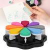 8 Colors Petal Shape Schedule Book Scrapbook Colorful DIY Stamp Ink Pad Painting Accessory