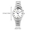 QIATKWH Japanese Conversation Watch, Silver Case, Silver Stainless Steel Strap