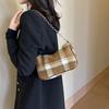 Fashionable Retro Shoulder Bag For Women Stylish Simple Casual Handbag In Brown And Green