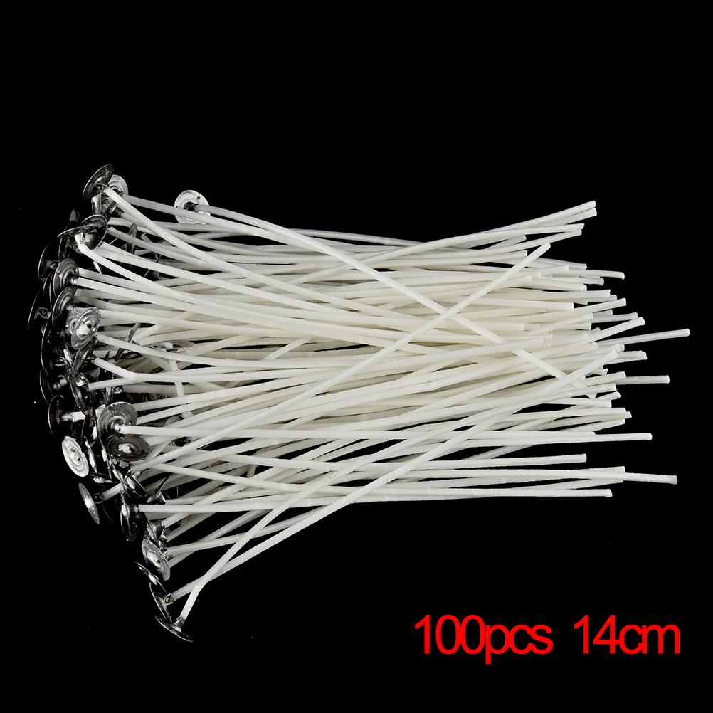 100Pcs Five Sizes 8/10/12/15/20 Cm Candle Sustainers Cotton Core Wicks For Diy