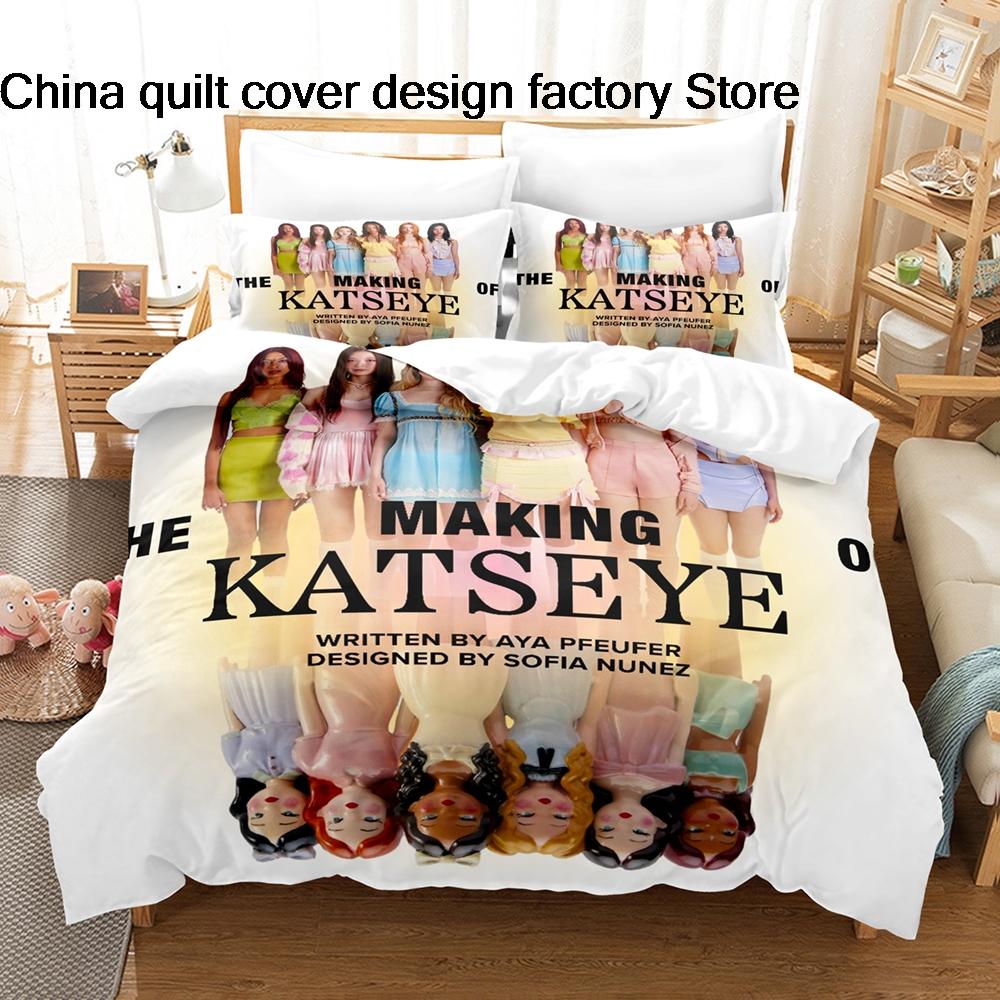 New Personality KATSEYE2 Bedding Set Single Twin Full Queen King Size Bed Set Kids Bedroom Duvetcover Sets Personality KATSEYE