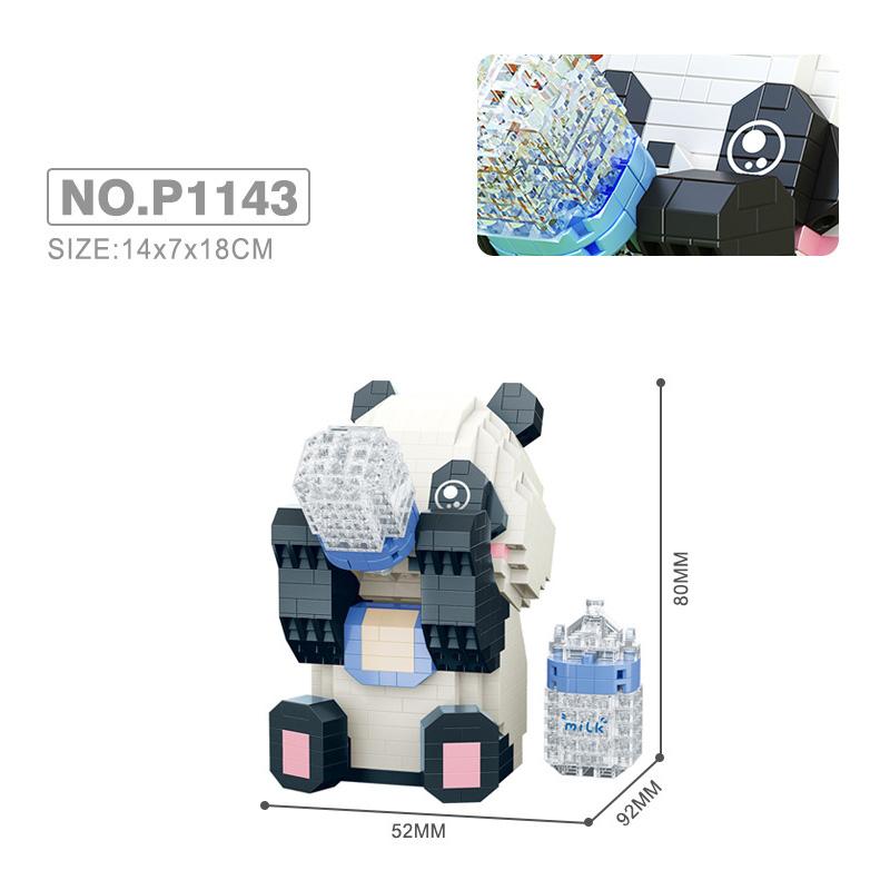 

Idea Nanobricks Lovely Animation Animal Micro Diamond Block Little Panda Construction Blocks Model Educational Toys For Kids Present