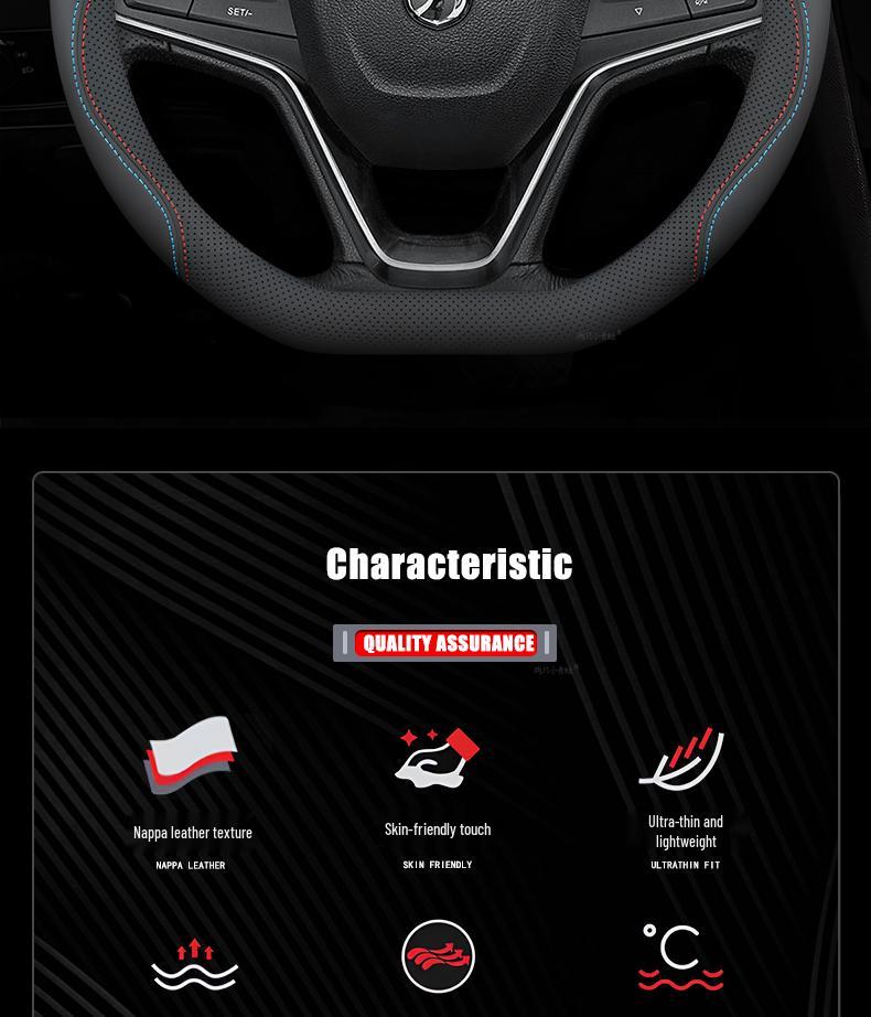 Baojun RS3/RS5/RM5/RC6/RC5 All-Season Steering Wheel Cover, No-Sew Design