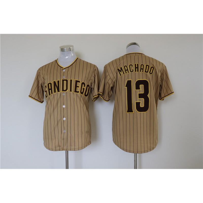 San Diego Padres Fan Fotbalový dres Unisex Vyšívaný Sportovní Top Pruhovaný Design Bavlněná Směs Podzimní Oblečení