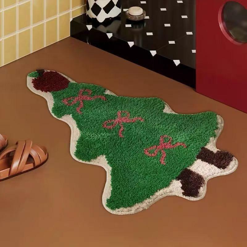 Christmas Floor Mat, Bathroom Water-absorbing Non-slip Floor Mat, Easy To Take Care of Floor Mat At the Entrance