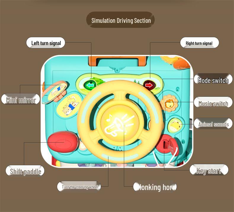 Kids' Six-Sided Activity Center: Early Learning Shape Recognition & Multi-Functional Game Box