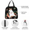 Calico Cat With Pot Plants Cat For Mom Insulated Lunch Bag for Women Kids Leakproof Food Boxes Thermal Lunch Box Tote