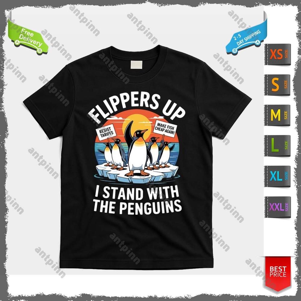 Flippers Up I Stand With The Penguins T-Shirt Unisex Unisex T-Shirt XXL