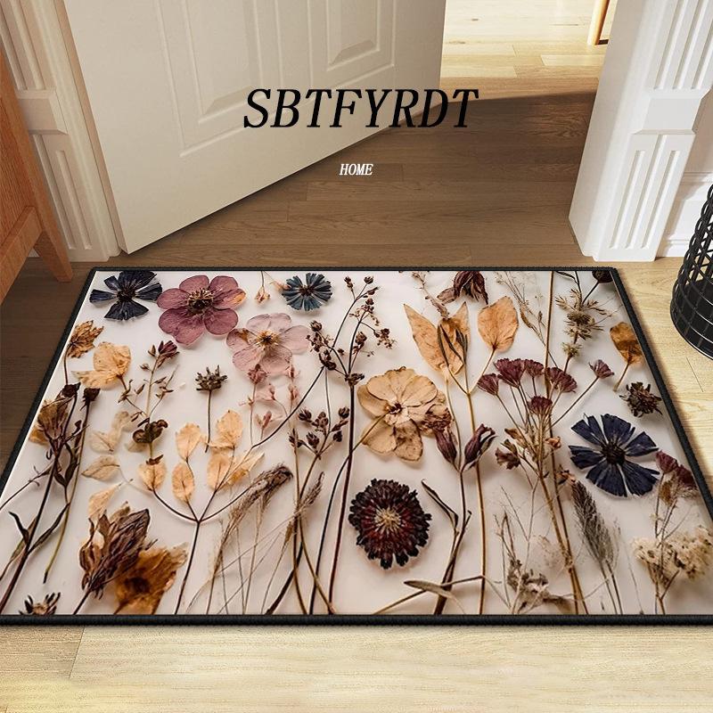 60*90cm Cute Animal Printed Crystal Velvet Floor MATS, Cute Animal Bathroom Anti-slip Floor MATS, Holiday Decoration Living Room and Bedroom Door MATS