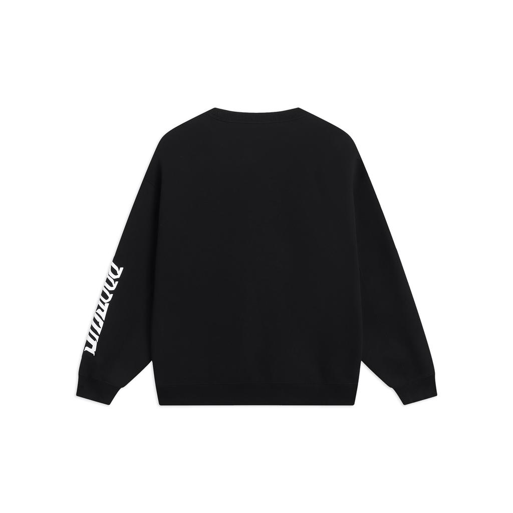 Li Ning Sweatshirts Unisex Black Crew Neck Moderate Other AWDT087-4